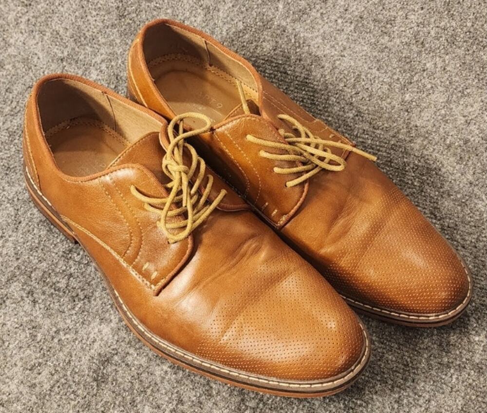 Kohls Campton Cognac Mens Size 11 Med Brown Casual Oxford Shoes RN 73277
